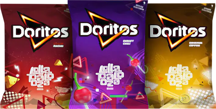 As três embalagens especiais de Doritos para o Lollapalooza