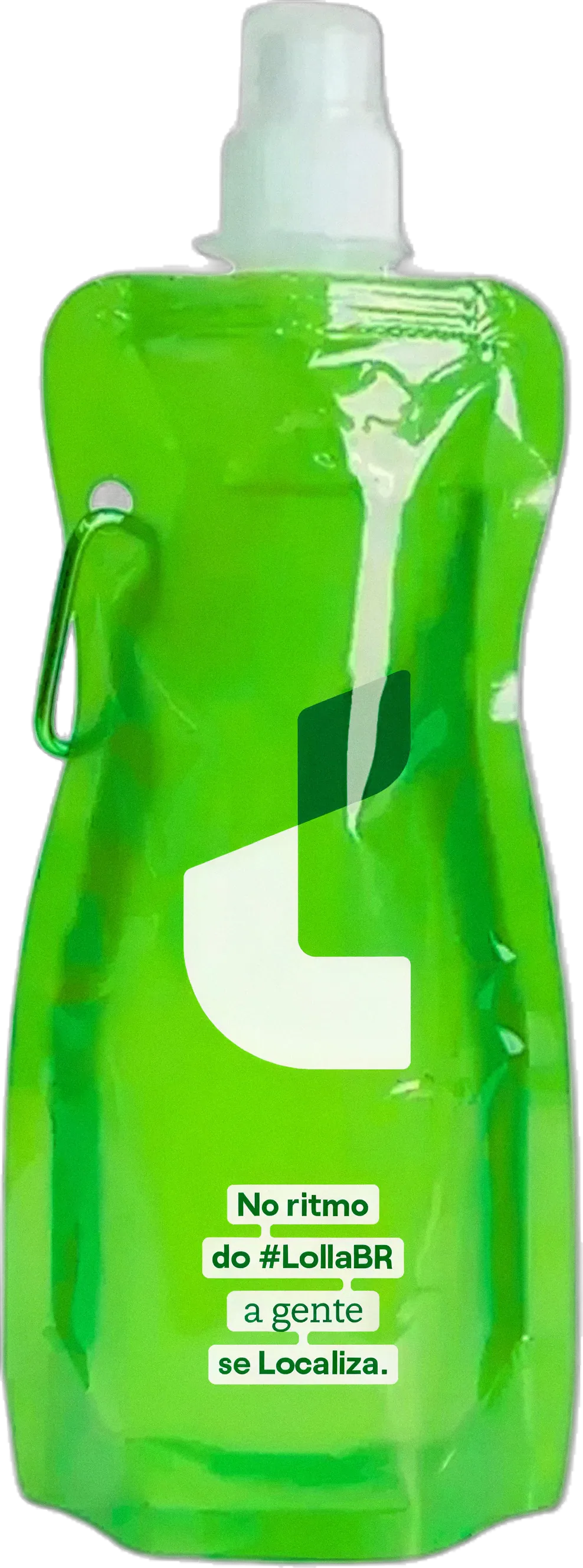 Garrafa flexível verde
