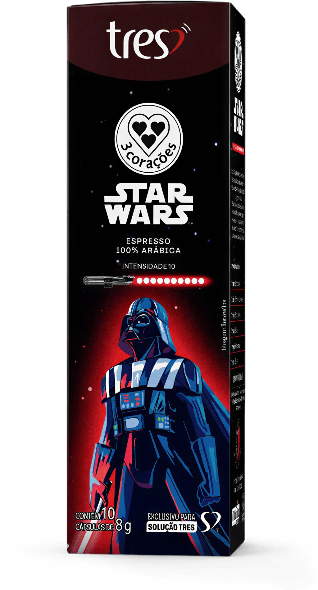 Caixa do Espresso Dark Side, com o Darth Vader